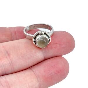 Estate Sterling Silver 925 Moonstone Ring Size 8